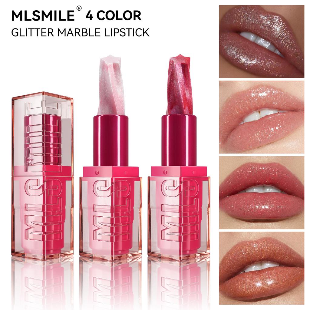 MLSMILE Pearlescent Spiral Lipstick Moisturizing Moisturizing Fine Glitter Lipstick Lip Gloss Hot Sale