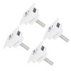 4 PCS Solar Panel Bracket Centre Clamps Silver Lightweight Steel 35mm Solar Panel Clamps for RV Flat Roof