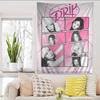 Kpop BBabymonster Cartoon Tapestry Bohemian Wall Tapestries Mandala Wall Hanging Sheets