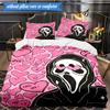 Horror Movie Characters 3pcs K-pop music group Bedding set,Ideal for Bedroom, Dormitory,Including Duvet Cover And 2pcs Pillowcases,Fan gifts