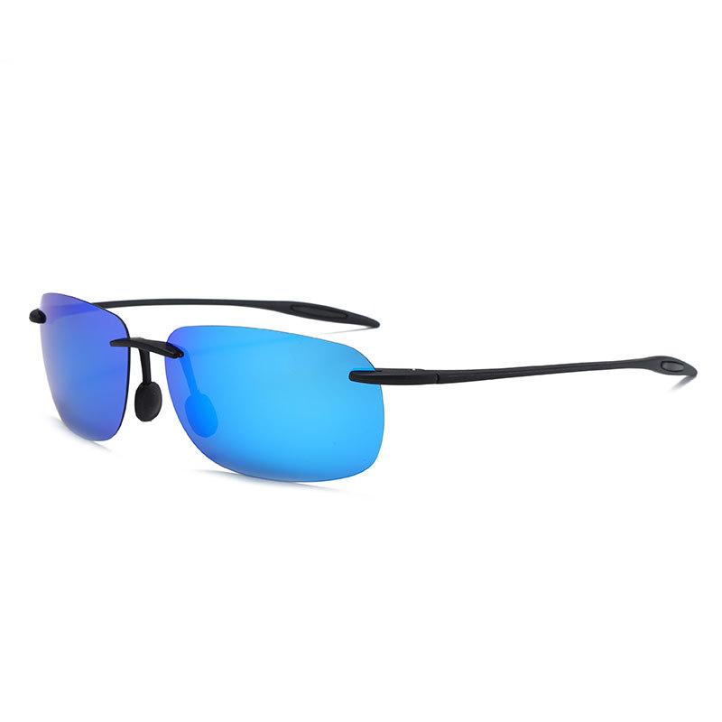 New Men Classic Sports Rimless Sunglasses Men Women Male Driving Golf Rectangle Ultralight Frame Sun Glasses UV400