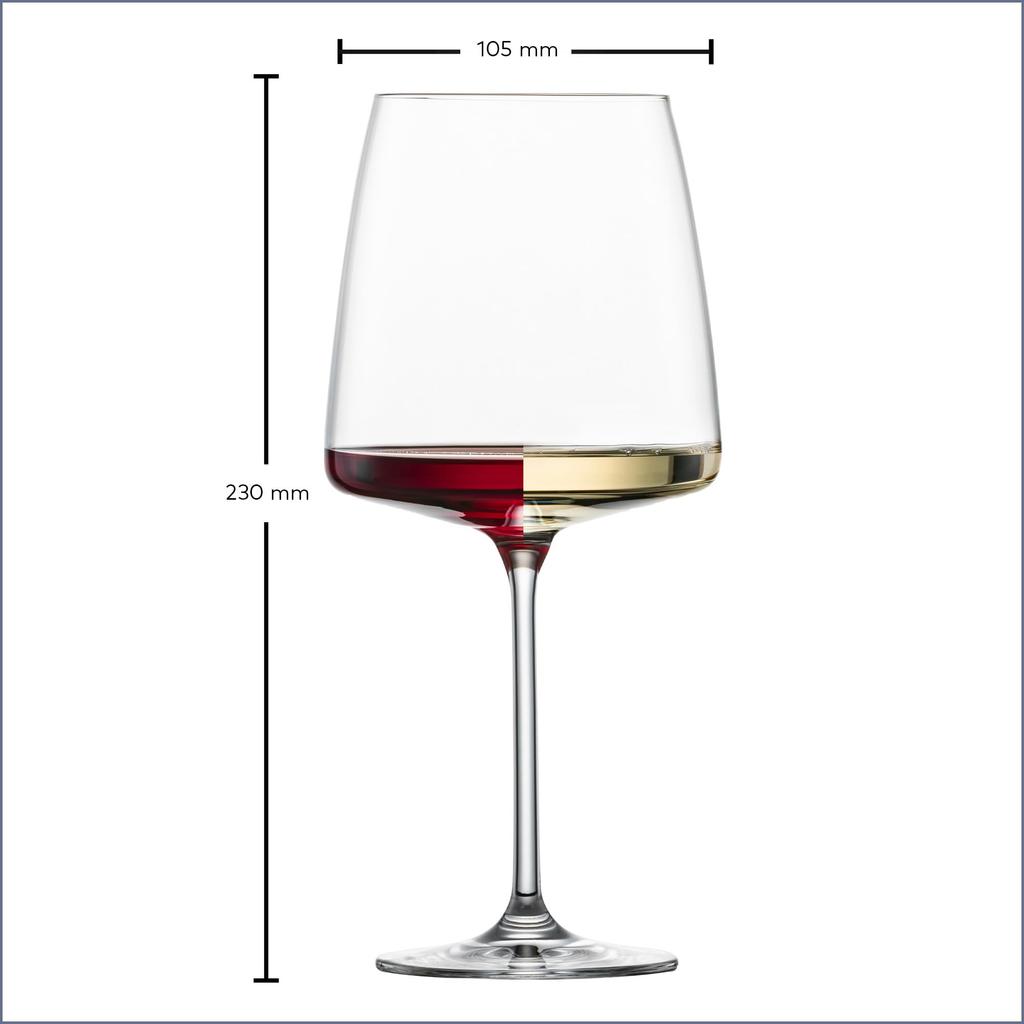 Zwiesel Vivid Sense Wine Glasses for Red and White Wines, 710ml, 122428 (Set of 2)
