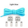 1Pair Lock Shoe laces Without ties Metal Buckle Laces Round Elastic Laces Sneakers Kids Adult No Tie Shoelaces Shoes Accessories