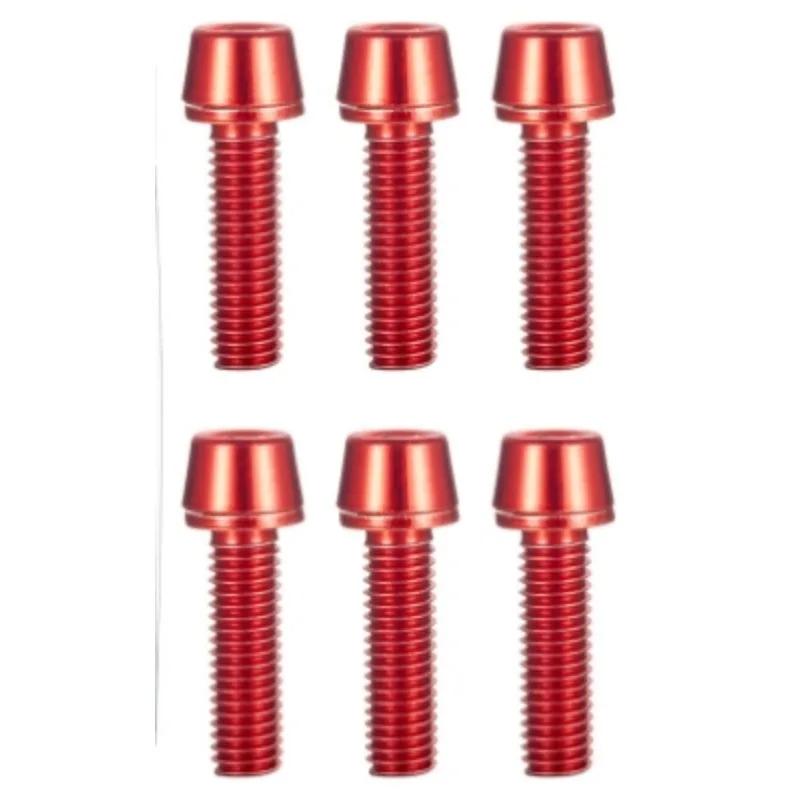 6 Peças de Parafusos de Bicicleta M5 * 18mm Revestidos de Titânio - Parafusos de Aço Inoxidável para Riser de Guidão, Kit de Atualização Leve (Anti Ferrugem)