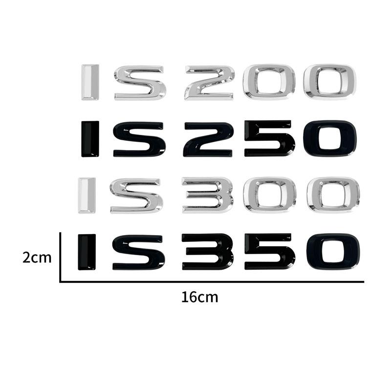 1Pcs Chrome Metal Black Silver IS200 IS300 IS250 IS350 ALTEZZA Logo Auto Body Rear Trunk Emblem Badge Sticker For Lexus