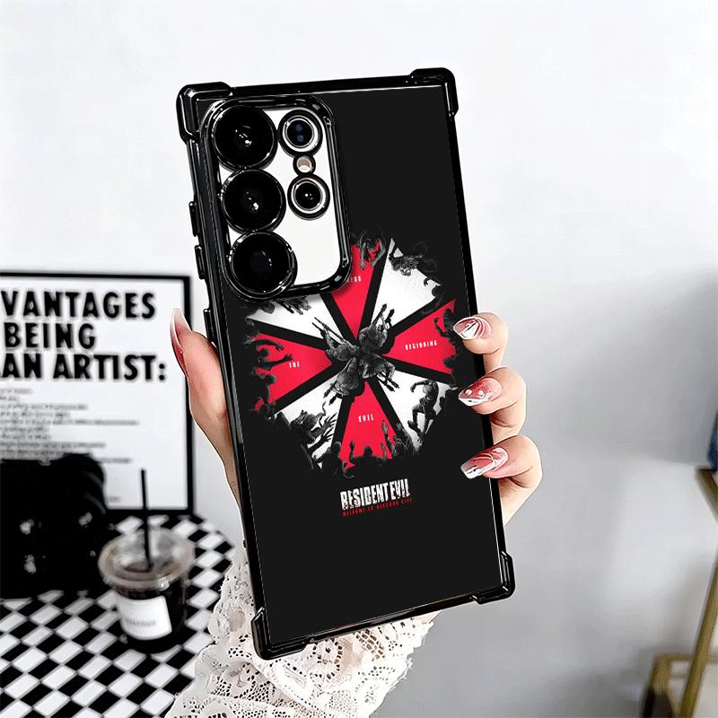 R-Resident-Evil Game Plating Phone Case For Samsung Galaxy S24 S25 FE S26 Edge S23 Ultra S22 S21 Plus S20 Anti-Fall Airabag Cove
