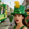 Cowboy Hats Panama Hat Leprechaun Headwear Green for Women Men Photo Props Western for Men Women Unisex Wear Headwear