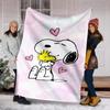 Warm blanket, Snoopy cartoon pattern, comfortable nap blanket, soft and skin-friendly, a great gift for friends and family.