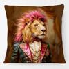 Animals Portrait Poster Pillowcase European Fashion Leopard Royal Lion Zebra Living Room Cushion Cover Square Home Decoration