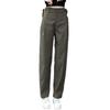 Chic Olive Green High-Waisted Women's Cargo Pants, Autumn/Winter 2025, Slim Fit with Loose Drape, Versatile Straight Leg Style.