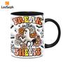 Leeseph 3D Effect Halloween Mug, Trick or Treat Halloween Pumpkin Ghost Ceramic Coffee Mug, Coffee Lover Halloween Decor Gift