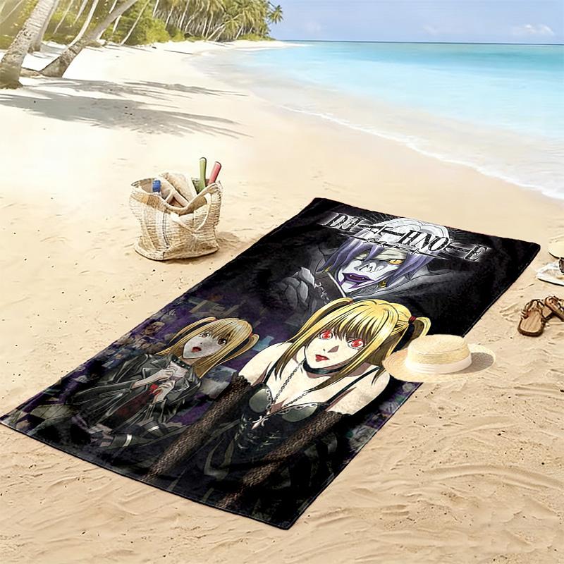 Death Note Anime Print Beach Towel, Large Soft Quick Dry Towel for Beach Camping Swimming