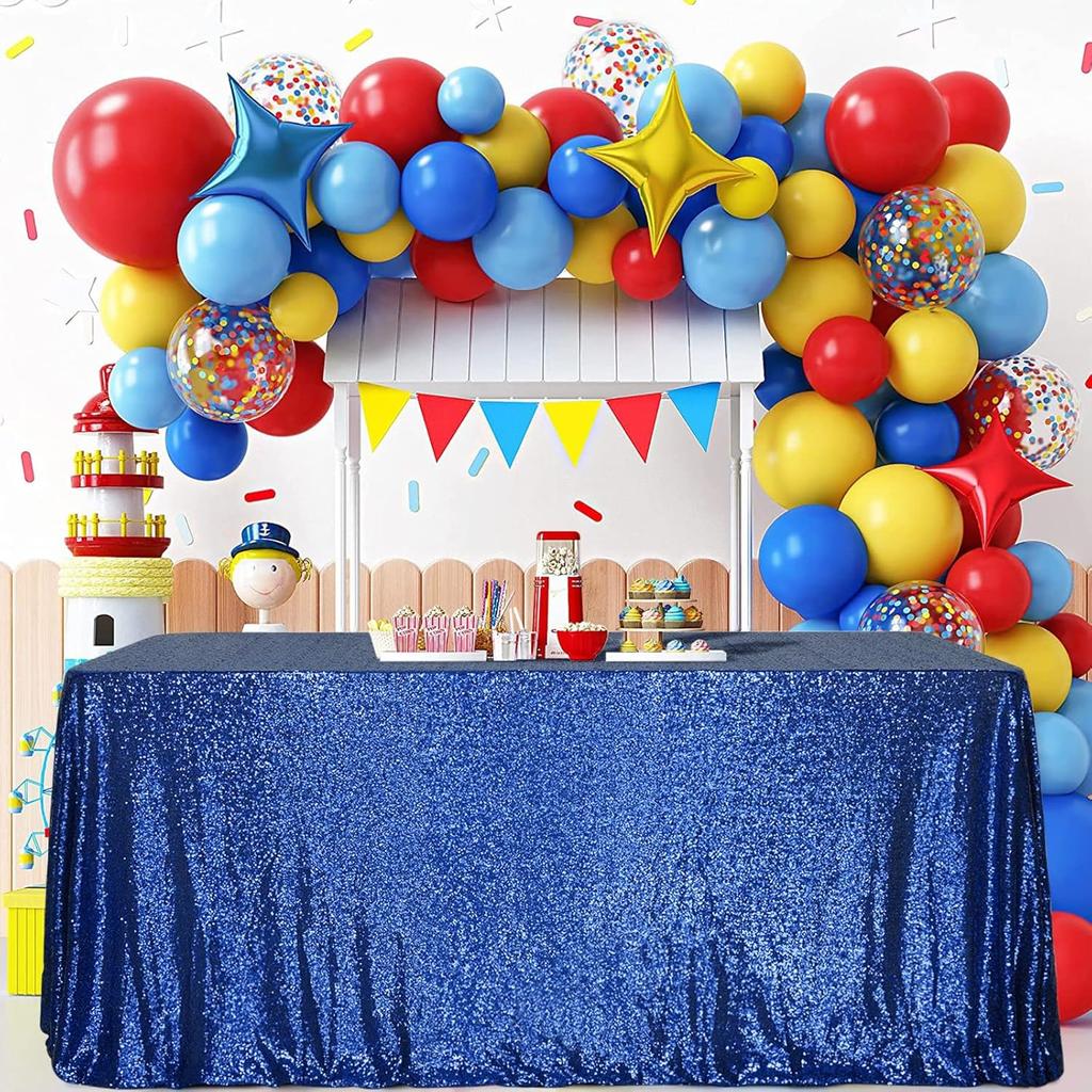 Gold Sequin Rectangle Table Cover Sparkly Fabric Table Cloth for Birthday Wedding Party Holiday Baby Shower Christmas Decoration