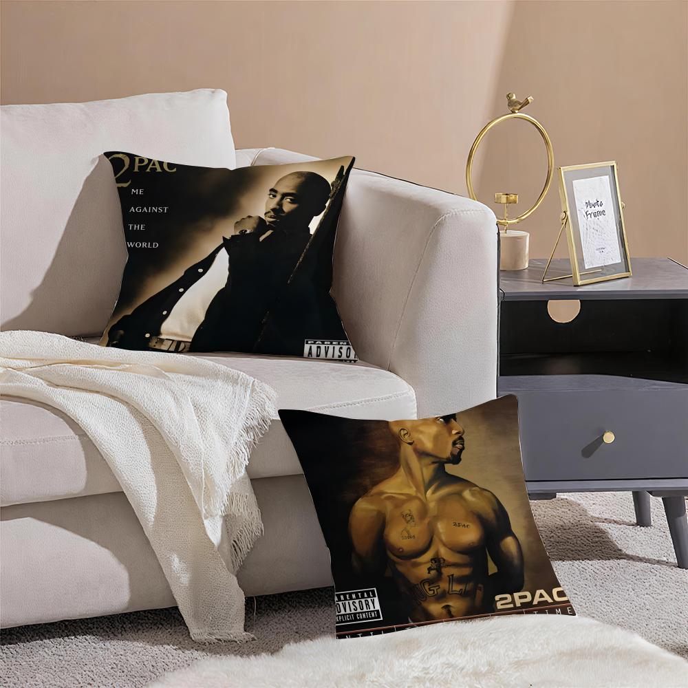 T-Tupac S-Shakur All Eyez On Me Cushion Cover Linen Pillow Case Soft Breathable Protective Couch Room Decoration