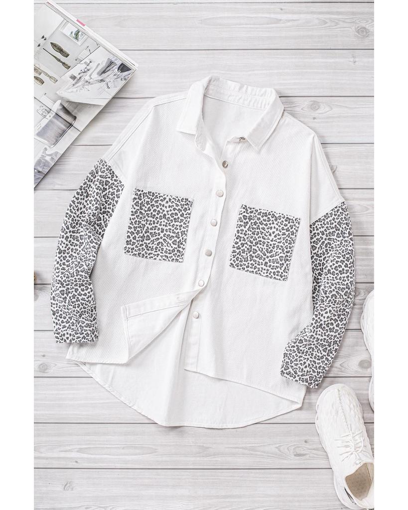 Azura Exchange Leopard Denim Jacket