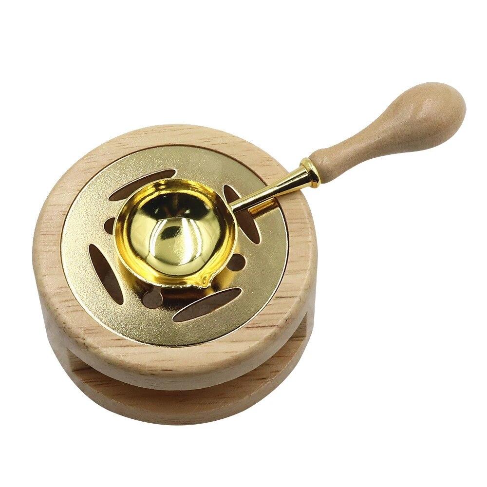 1set Wax Seal Warmer,Wax Seal Kit with Wax Seal Spoon for Melting Wax Seal Beads Or Sealing Wax Sticks