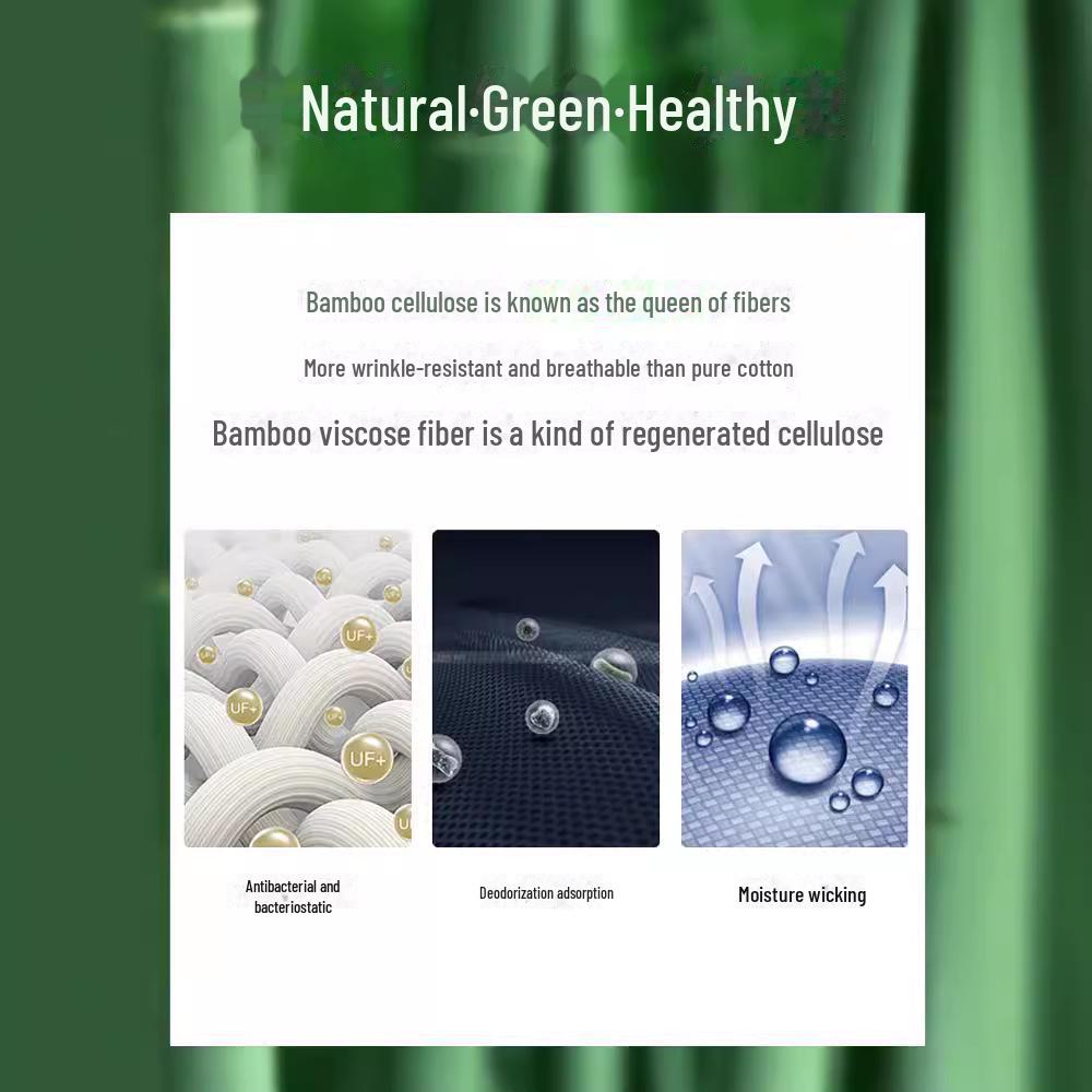 Men's Plus Size Long-Sleeve Bamboo Fiber Shirt - Breathable & Draped for Spring and Autumn