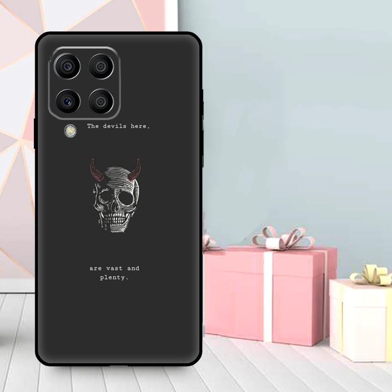 

Black Aesthetics Skull Skeleton Case For Samsung Galaxy M16 M31 M21 M13 M33 M53 M15 M35 M55 M36 M56 M12 M32 M52 M14 M34 M54 Samsung M51