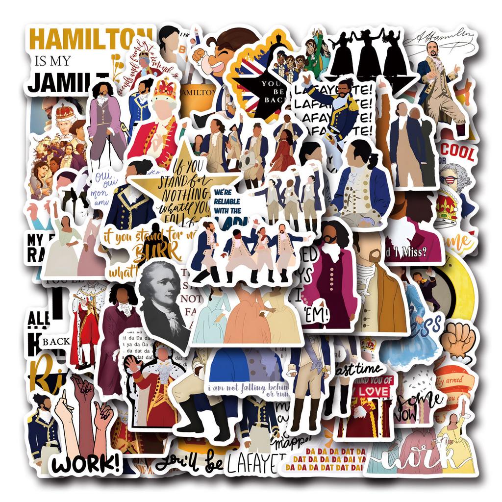 55 Hamilton Musical Graffiti Stickers Decorate Scooter Laptop DIY Stickers