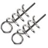 200PCS 15mm Length Fishing Twist Lock Pins Silver Fishing Bait Spring Lock  Saltwater Fishing