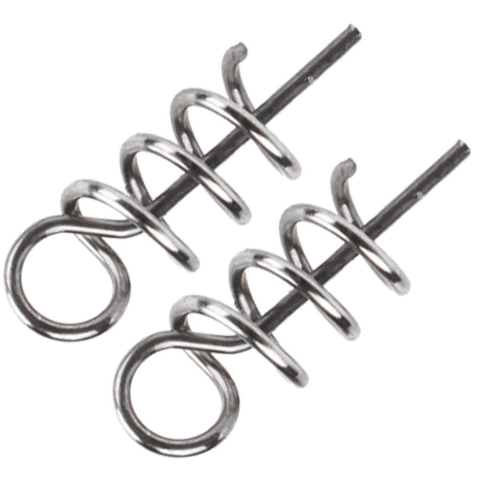 200PCS 15mm Length Fishing Twist Lock Pins Silver Fishing Bait Spring Lock Saltwater Fishing