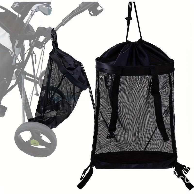 Golf Club & Accessory Organizer Bag, Black Multi-Compartment Oxford, Side & Mesh Pockets Zipper Secure Storage