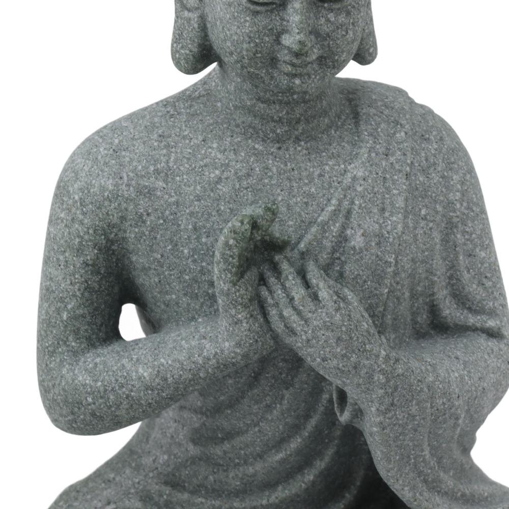 Grey Oriental Stone Carving Ornament Courtyard Sandstone Figurine  Indoor Study Shelf Decoration