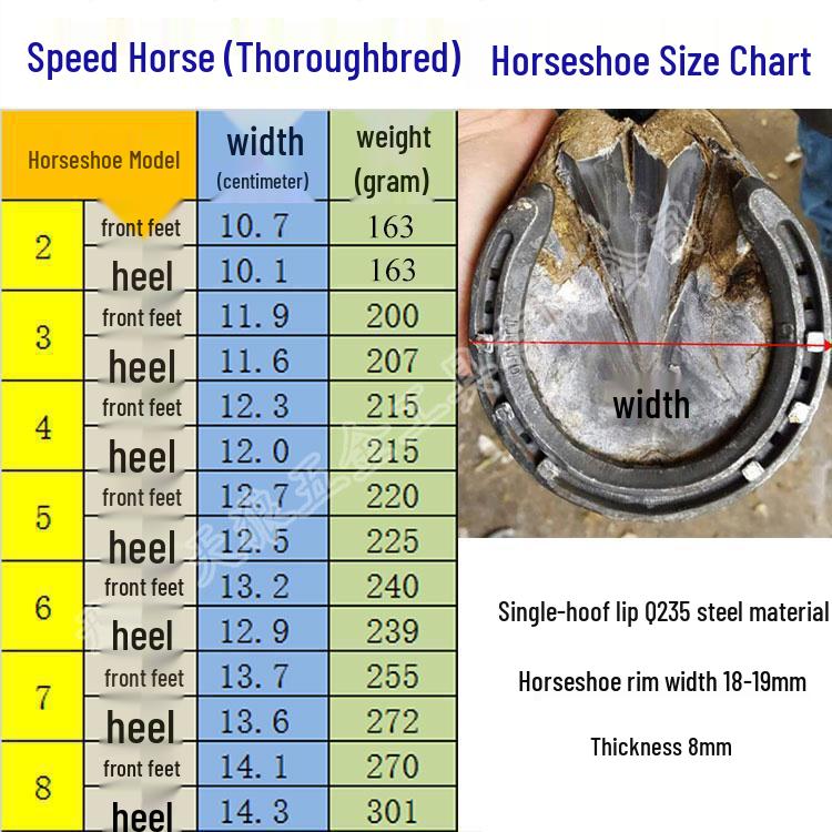 Speed Horseshoe Forged Steel 24 Studs for Training and Breaking-in Racehorses by Qileide Zhu