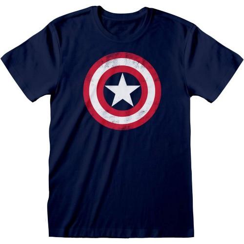 Captain America Unisex Adult Shield Logo T-Shirt