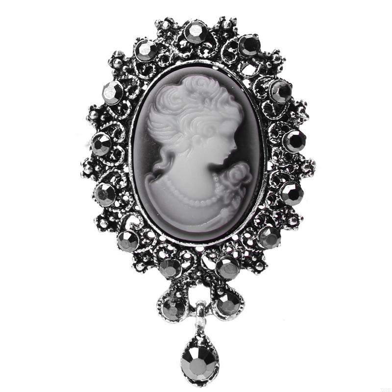 Vintage Cameo Elegant Queen Head Portrait Brooch For Women Antique Wedding Bridal Bouquet Clothing Jewelry
