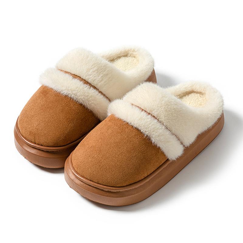 New Cotton Slippers Autumn and Winter Warm Shoes Indoor Home Couple Non-slip Plush Cotton Shoes