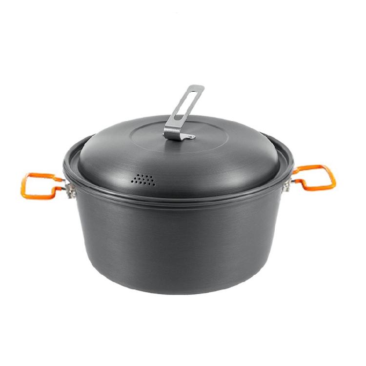 Aluminium-Hängekochtöpfe, 2-4 Personen Campingkochtöpfe mit Deckel, Leichte Outdoor-Kochgeschirre für Wanderungen und Picknicks