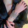 Luxury Geometric Shiny Zircon Crystal Bracelet for Women Adjustable Elasticity Exquisite Bracelets Multifunctional Jewelry Gifts