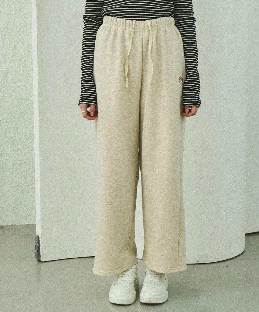 SLOWLOLLI Banding Wide Sweat Pants