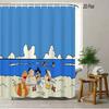 Crayon Shin-Chan Buttocks Oiroke No Momo Funny Balloon 2D Print Waterproof Shower Curtain, Minimalist Cream Bathroom Decor With