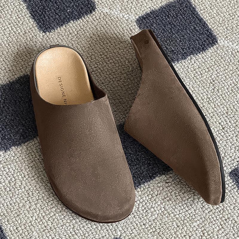 

Niche design sense Baotou half slippers outside lazy shoes Birkenstocks casual sandals female size 39