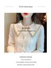 2025 Spring & Fall Women's Peter Pan Collar Chiffon Blouse - New Fashion Lace Shirt