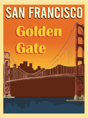 San Francisco Vintage Retro Metal SignAluminum 20x30cm（7.8x11.8inch）