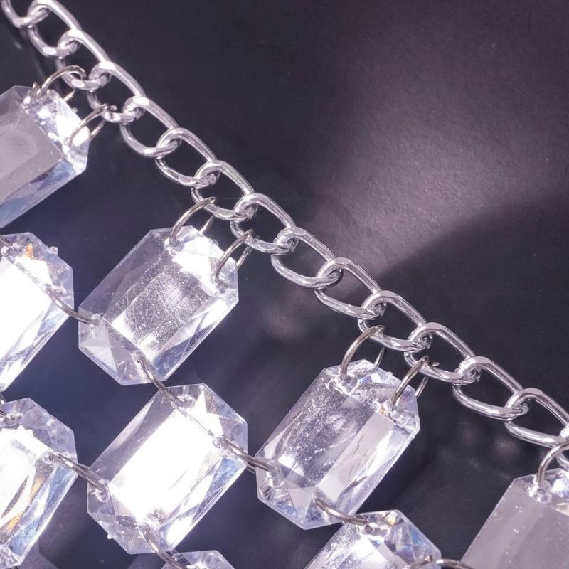 Rhinestones Body Chain Tanks Top Sleeveless Crop Top Body Jewelry Beach Bikini Coverups for Club Party Body Jewelry