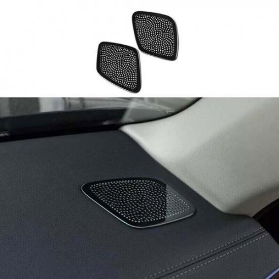 For BMW 7 Series Black Titanium Dashboard Side Outlet Vent 2016- Cover Trim