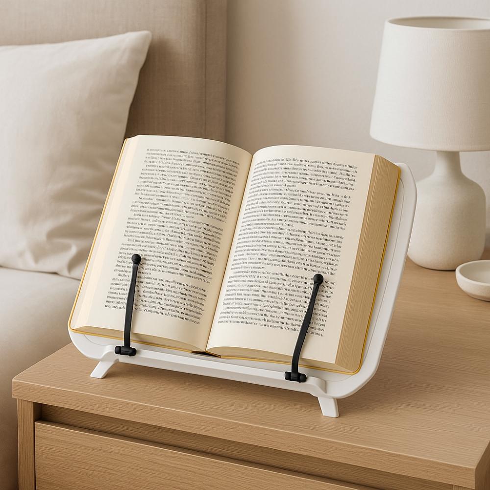 Sturdy Book Holder Adjustable Tabletop Bookshelf Multi-Function Reading Book Stand  Student Use