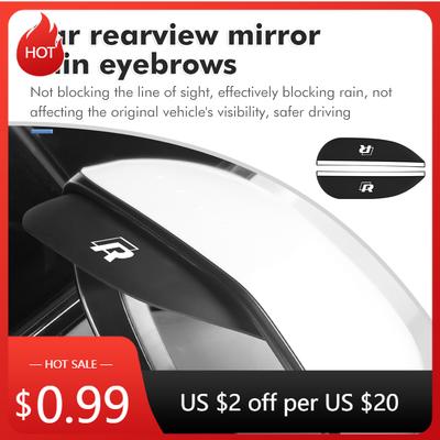 For VW VOLKSWAGEN 2026 New 2pcs Car Rearview Mirror Rain Eyebrow Stickers Cover Protector For Volkswagen VW Golf Polo 4 5 6 Pass