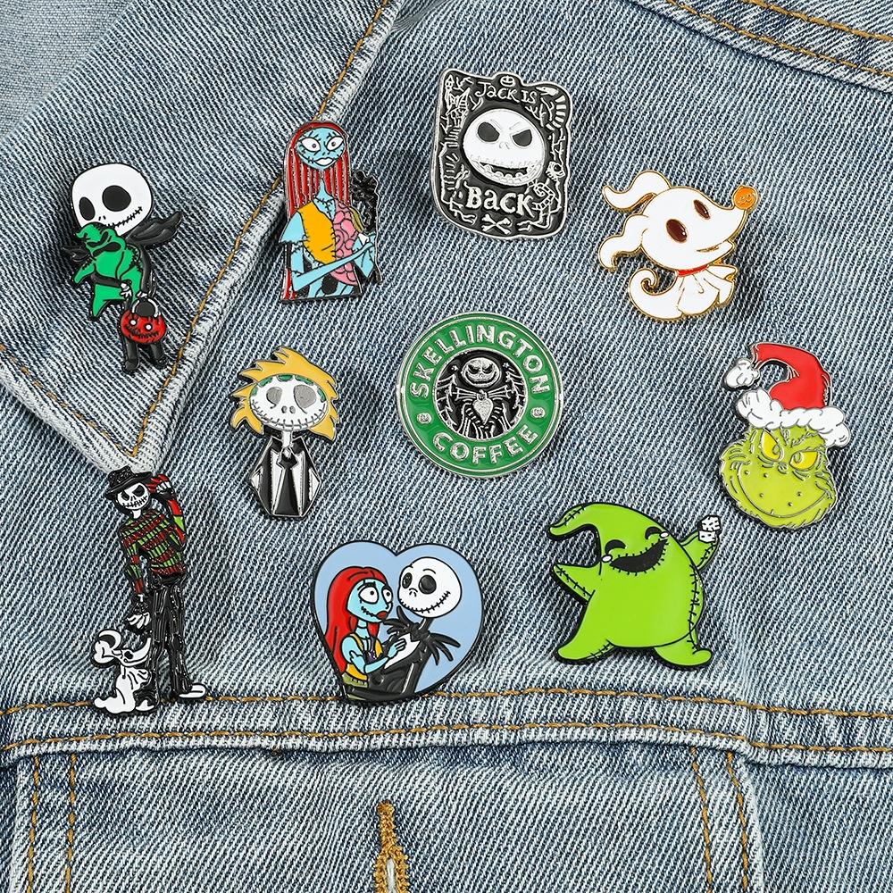 Drop Processed Oil Brooch Stylish Gothic Witch Pin Halloween Theme European And American Style