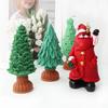 Snowman Santa Claus Silicone Mold Candles Plaster Christmas Ornaments Mould Handmade Soap Resin Gypsum Molds Christmas Tree Mpld