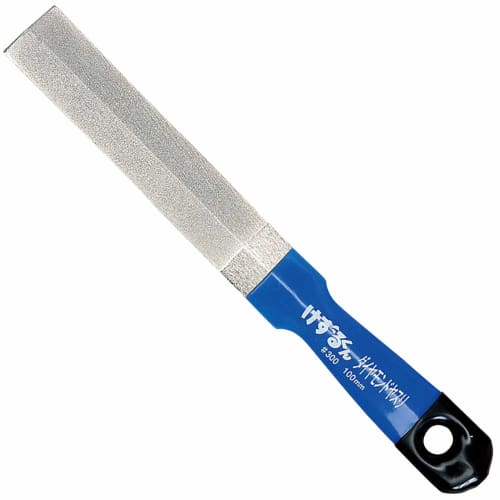 Senkichi Diamond Double-Edged File, Soft Grip, 100mm, for Sharpening Tip Saw Blades