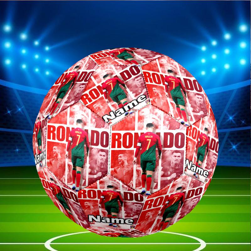 Custom Name Personalized Cristiano Ronaldo-A Print Size 5 Soccer Ball Training & Match Football, for Team, Kicking, Gift for Football Enthusiasts