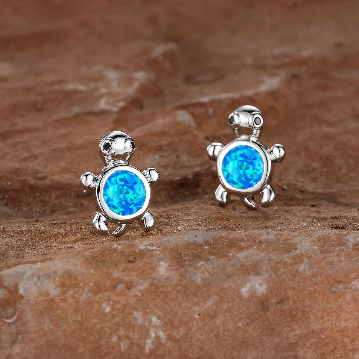 

Европейская и американская серия морских животных круглые милые и глупые серьги в виде маленьких черепашек