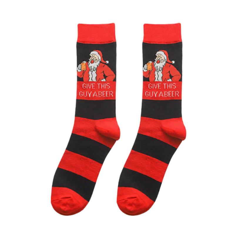 Cotton Men s Mid-calf Women s Patterned Men s Socks, Christmas Stockings, Trendy Cartoon Character Socks, Trendy Socks 1 pair