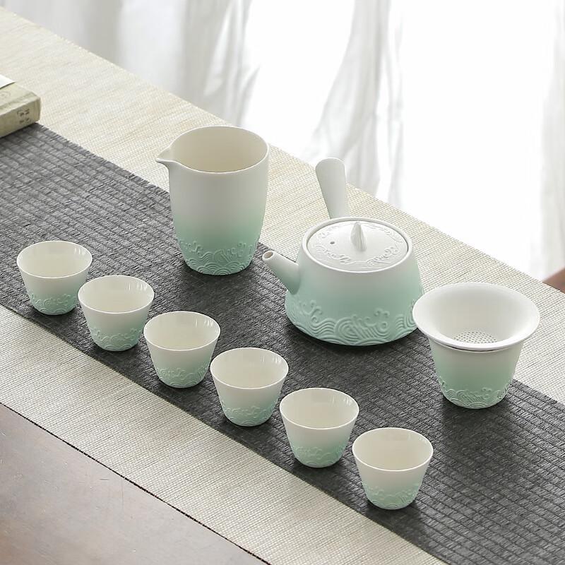 AIQI Yixuan LIU Gradient Ceramic Kung Fu Tea Set 10-piece