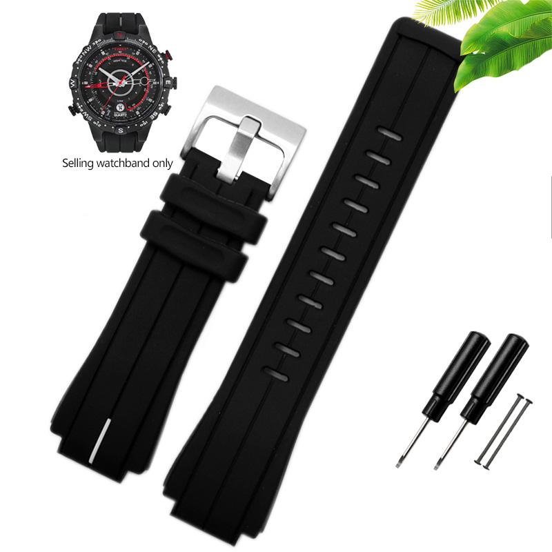 Rubber Watchband for Timex WATCH Tide T2N720 T2N721 TW2T76300 High Quantity Waterproof Silicone Leather Sport Strap 24*16mm
